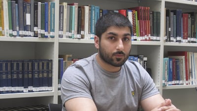 Ibrahim Ahmad, an Emirati PhD student at the University of Cambridge, is researching graphene and its uses in industry. Daniel Bardsley / The National