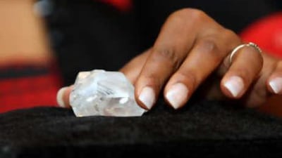 The 478 carat Light of Letseng diamond, in Dubai, Nov 8 2008.