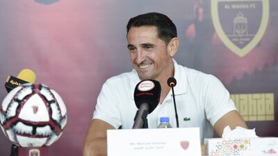 Manuel Jimenez's first spell at Al Wahda was ended following the Covid-19 outbreak. Photo: Al Wahda Football Club