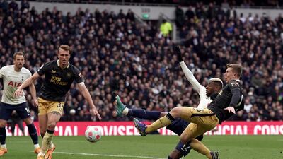 Emerson Royal scores Tottenham's side's fourth goal. PA