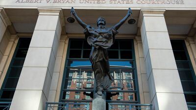 The federal court in Alexandria, Virginia. AP