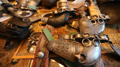 President Sheikh Khalifa has approved a law that will protect monuments and artefacts, such as these owned by a collector in Abu Dhabi, from sale, damage and being defaced. Fatima Al Marzooqi / The National