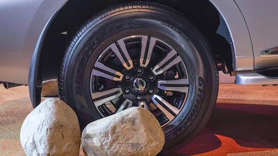 A wheel detail. Victor Besa / The National