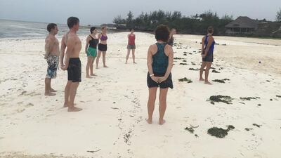 Participants of the Wildfitness programme, which focuses on the art of natural movement. Rosemary Behan