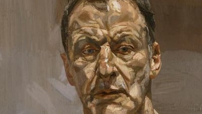 Reflection (Self-Portrait) (1985) by Lucian Freud. Courtesy National Portrait Gallery