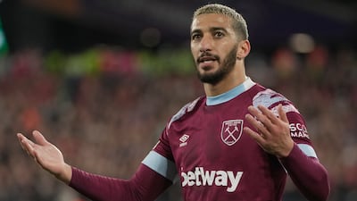 West Ham's Said Benrahma celebrates. AP Photo
