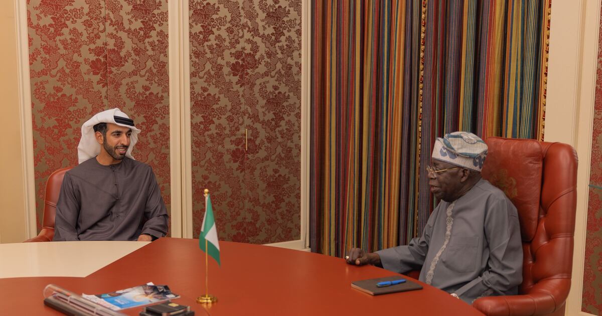 Scheich Shakhbout bin Nahyan trifft den nigerianischen Präsidenten