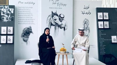 UAE Minister of State for Advanced Sciences, Sarah Al Amiri, recites poetry from For the Love of Horses.