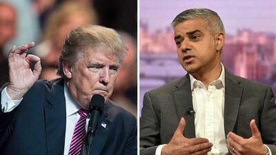 Republican presidential contender Donald Trump’ (left) said London's newly elected mayor Sadiq Khan could be exempted from a proposed ban on Muslims entering the United States. Brendan Smialowski/AFP, Jeff Overs/Reuters