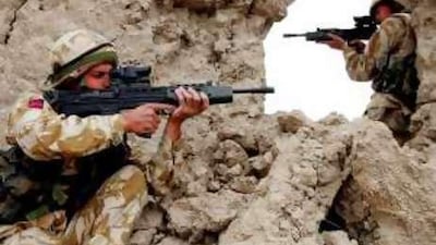 Members of the 39 Engineer Regiment, on patrol in Kandahar, southern Afghanistan.