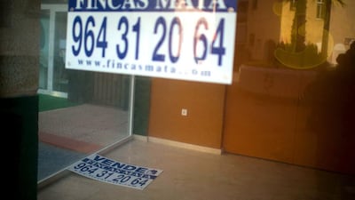 A Closed store is seen in the Marina d’Or resort. David Ramos / Getty Images