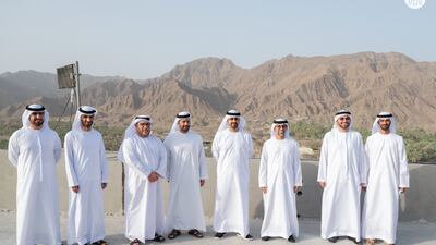Sheikh Theyab, who is chairman of Abu Dhabi Crown Prince's Court, visited the sites with other dignitaries.