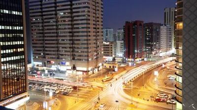 Gulf countries have some of the highest water and electricity consumption rates in the world. Abu Dhabi at night.