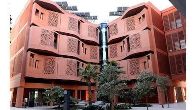 Masdar City also houses Masdar Institute, above, a graduate level university and research organisation occupying eight faculty buildings. Fatima Al Marzooqi / The National