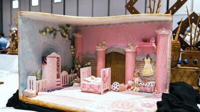 Above, an entry in the cake decoration class of the Salon Culinaire competition.