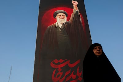 A billboard depicting Iran's late supreme leader, Ayatollah Ali Khamenei. Reuters / Wana