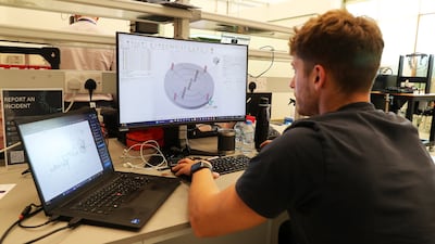Inside the 3D-printing lab at the Technology Innovation Institute in Abu Dhabi
