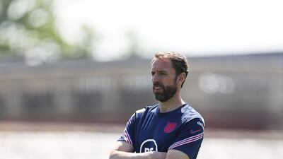 Gareth Southgate, Manager of England looks on during a training session at an England Pre-Euro 2020 Training Camp in Middlesbrough, England. Getty Images