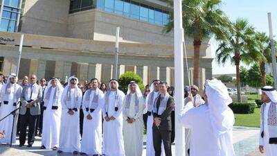 Dubai Healthcare City celebrates Flag Day at the Mohammed Bin Rashid Academic Medical Center. Courtesy Dubai Healthcare City