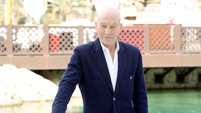 Sir Patrick Stewart at the 14th annual Dubai International Film Festival in 2017. Getty Images