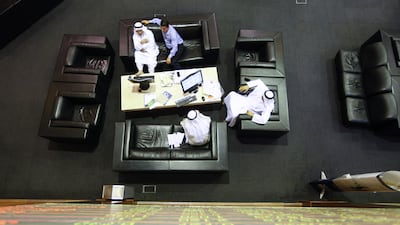 The Dubai Financial Market General Market had its best day in nearly six months on Thursday, closing up 1.96 per cent at 3,513.57. Sarah Dea / The National