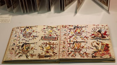 Codex Cospi, a facsimile of the original, deer parchment and natural pigments. Pawan Singh / The National
