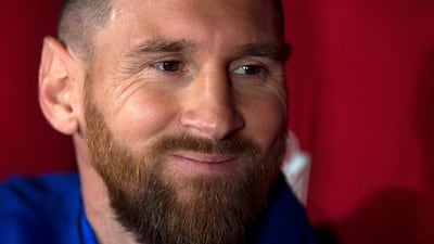 Barcelona's Argentine forward Lionel Messi smiles before the match. AFP