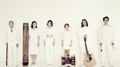 From left, Dong-kun Kim, Halee Jung, Ashin Kweon, Cho-Rong Kim, Ohmbre and Kyungyi. Courtesy Plankton Music