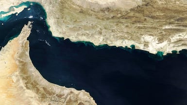 The Strait of Hormuz, where the US military said it would blockade Iranian ports, a move UK Prime Minister Keir Starmer refuses to support. AFP