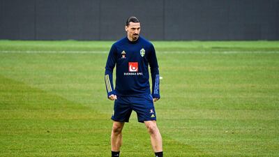 Zlatan Ibrahimovic prepares to strike the ball. AFP
