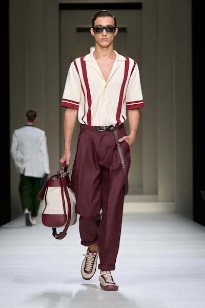 Rayon-blend collared shirts in Dolce & Gabbana’s spring/summer 2025 menswear: Photo: Dolce & Gabbana
