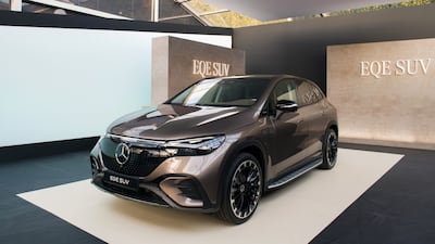 The Mercedes-Benz AG all-electric EQE SUV at the Musee Rodin in Paris, France, on Sunday, October 16, 2022. Bloomberg