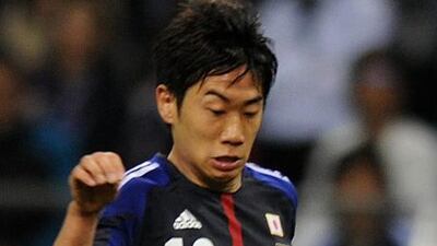 Shinji Kagawa in action for Japan.