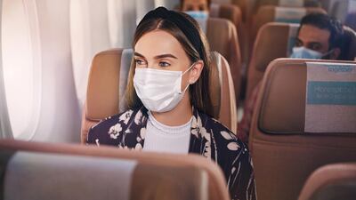 Travellers must wear face masks on all forms of public transport until at least September 13 after the Transportation Security Administration extended a ruling on compulsory face maks during Covid-19 travel. Courtesy Etihad