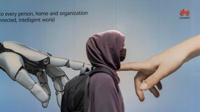 Huawei and Microsoft are among the companies present.