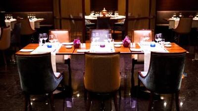 The Cedar Lounge at the Fairmont al Bahr in Abu Dhabi serves Lebanese dishes in an elegant setting.