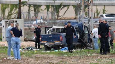 Israeli security forces at the scene. Reuters