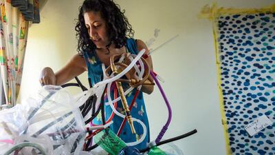 Nissan also uses shisha pipe hoses to create art.