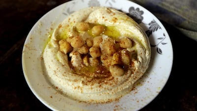 Hummus at a restaurant in Tripoli, north of Beirut, Lebanon. AFP