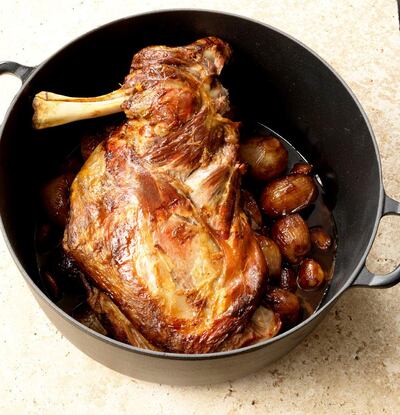 Tom Aikens's seven-hour shoulder of lamb with onions, thyme and balsamic vinegar. Courtesy Tom Aikens