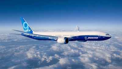 A rendering of the Boeing 777X which will be able to fly more than 16,000km. Courtesy Boeing