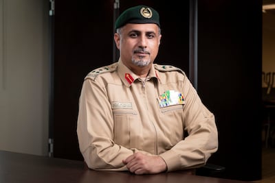 Brig Mansour Youssef Muhammad Al Gergawi, director of the general administration of administrative affairs at Dubai Police. Antonie Robertson / The National