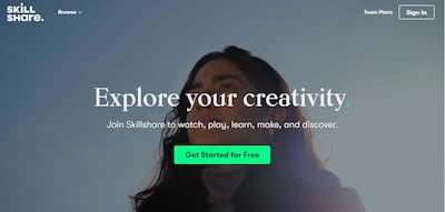 SkillShare helps users with their creative skills, especially in the multimedia area. Courtesy: SkillShare