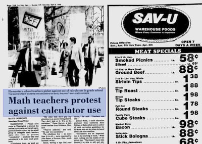 Newspaper articles from the 1970s and 1980s, such as this from AP, show concerns about technology in classrooms is not new. Google Newspaper Archive