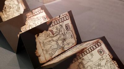 The Codex Maya of Mexico, before Grolier, a facsimile of the original, amate paper and pigments. Pawan Singh / The National