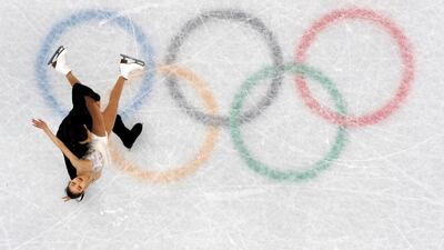 Yu Xiaoyu and Zhang Hao of China in action during the figure skating event. Damir Sagolj / Reuters