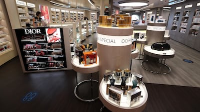 The ship has luxury shops, restaurants and bars on board