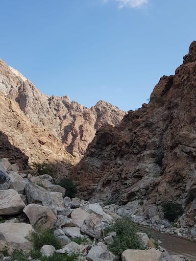 The UAE's wadis are waiting to be explored. Courtesy Sarah Maisey