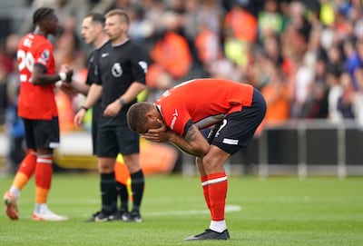 Luton Town's Carlton Morris after last week's 1-1 draw at home to Wolves. AP
