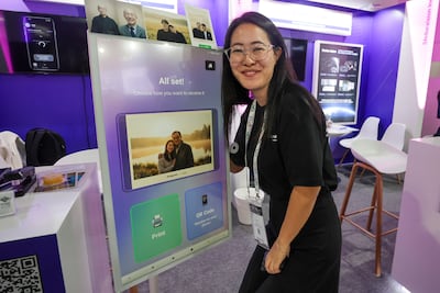 Kim Min-kyung at Gitex on Monday. Victor Besa / The National